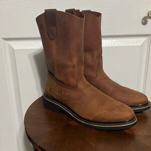 🔥 PUREPECHA WORK BOOTS GENUINE LEATHER WESTERN ROUND TOE Rubber Sole - PERFECT